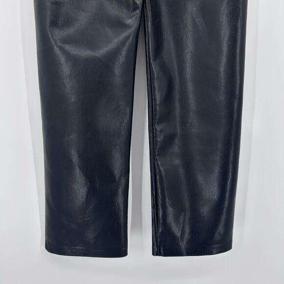 Wilfred The Melina Pant Black Faux Leather High-Rise Straight Leg Pants Womens 4 - Picture 11 of 11